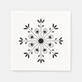 Guardanapo De Papel Natal do Floco de Neve Moderno Elegante