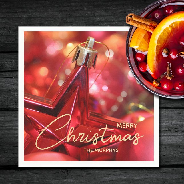 Guardanapo De Papel Natal do Ornament Estrela (Criador carregado)