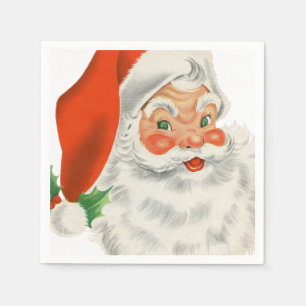 Guardanapo De Papel Natal do Retro Vintage Jolly Papai Noel