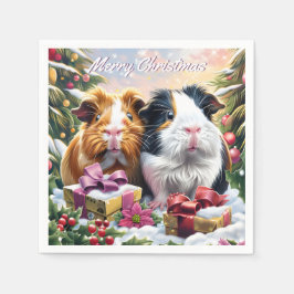 Guardanapo De Papel Natal dos Porcos-guineenses