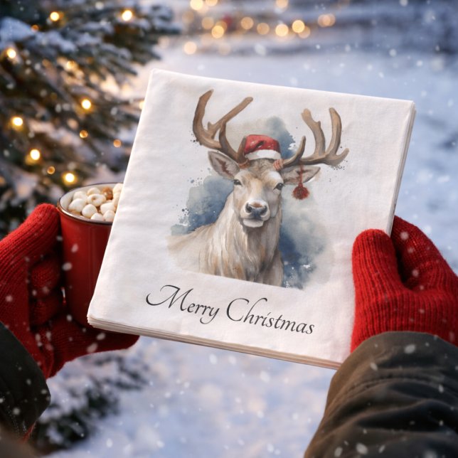Guardanapo De Papel Natal dos Rena Rústicos, personalizado (Criador carregado)