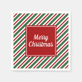 Guardanapo De Papel Natal dos Vermelhos e Verdes Modernos