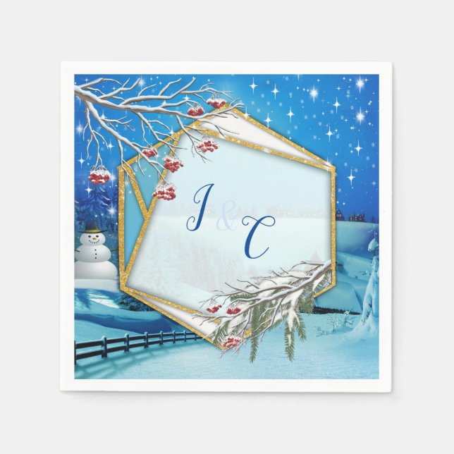 Guardanapo De Papel Natal e Ano Novo de 2024 (Frente)