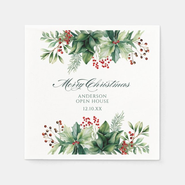 Guardanapo De Papel Natal Elegante  (Frente)