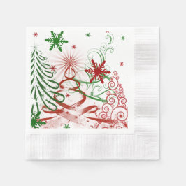 Guardanapo De Papel Natal Elegante, Feriado, Vermelho e Verde