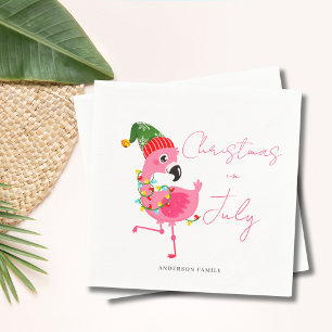 Guardanapo De Papel Natal Em Julho Flamingo