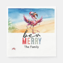 Natal Flamingo em julho na praia