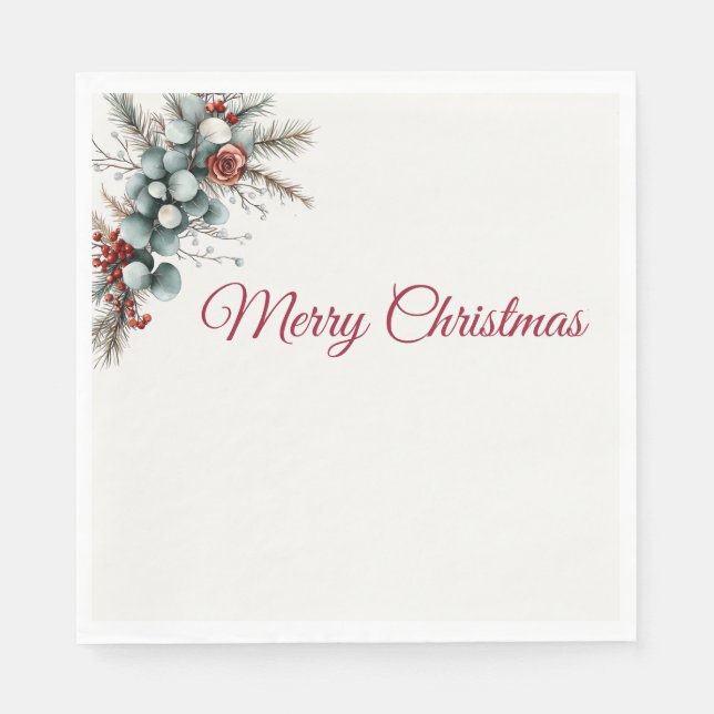 Guardanapo De Papel Natal Florestal (Frente)