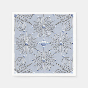 Guardanapo De Papel Natal Ice Snowflakes