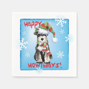 Guardanapo De Papel Natal Mini Schnauzer