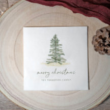Natal Napkins Feriado Evergreen Pine Simples