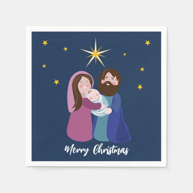 Guardanapo De Papel Natal Natividade (Frente)