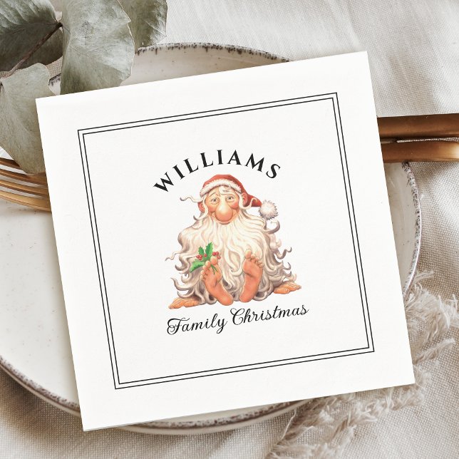 Guardanapo De Papel Natal para Papais noeis Retroativos com Nome da Fa (Criador carregado)