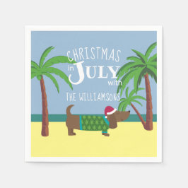 Guardanapo De Papel Natal personalizado na Praça da Festa em julho