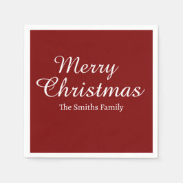 Guardanapo De Papel Natal Personalizado Nome Moderno Feliz Natal 