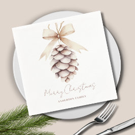 Guardanapo De Papel Natal Personalizado Simples do Pinecone