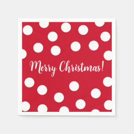 Guardanapo De Papel Natal personalizado vermelho e branco