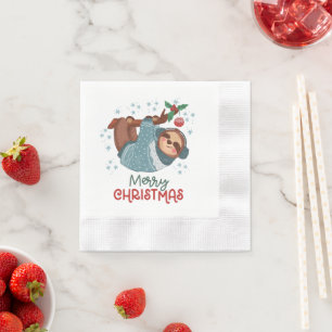 Guardanapo De Papel Natal Preguiça Preguiçosa