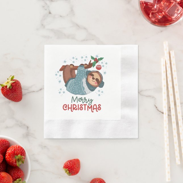 Guardanapo De Papel Natal Preguiça Preguiçosa  (Insitu)