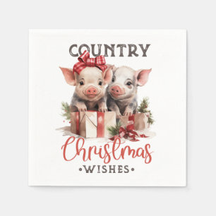 Guardanapo De Papel Natal Russo Deseja Porco Bonito