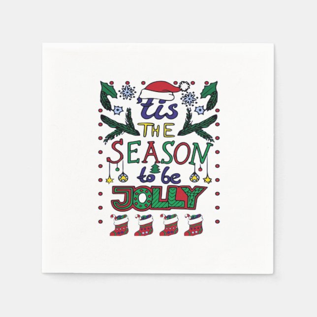 Guardanapo De Papel Natal Tis A Época (Frente)