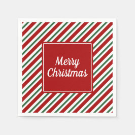 Guardanapo De Papel Natal Vermelho Verde Moderno Feliz