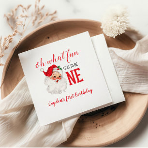 Guardanapo De Papel Natal Vintage Papais noeis Primeiro Aniversário