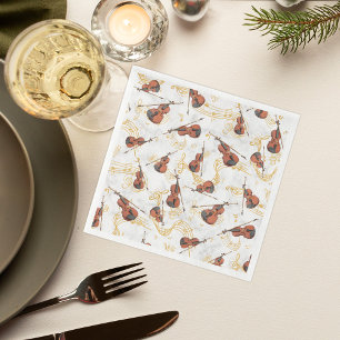 Guardanapo De Papel Natal Violin Music Notes Holiday