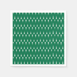 Guardanapo De Papel Natalina Retro Verde Brilhante Linhas Onduladas Na