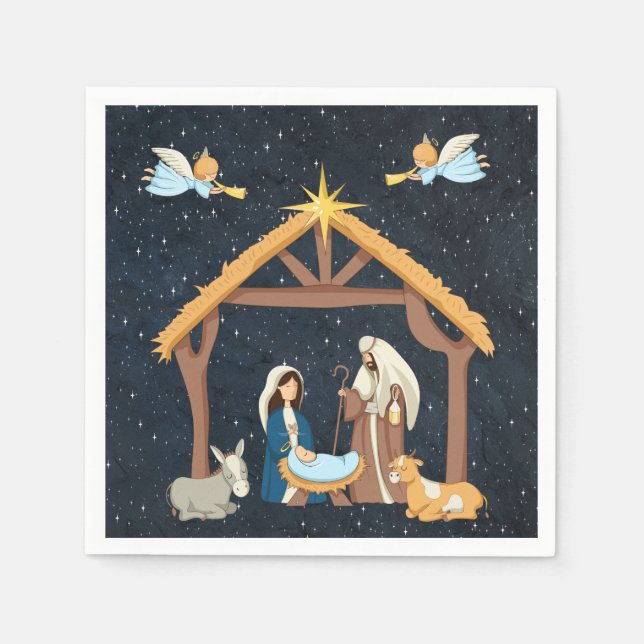 Guardanapo De Papel Natividade de Jesus no Natal (Frente)