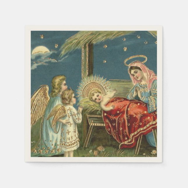 Guardanapo De Papel Nativity Scene Bethlehem (Frente)