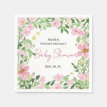 Natural Garden Baby Shower Paper Napkin