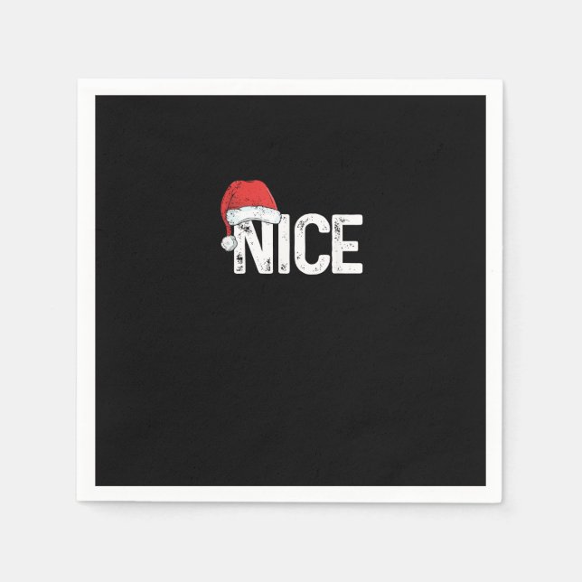 Guardanapo De Papel Naughty Or Nice Matching Christmas Funny Design  (Frente)