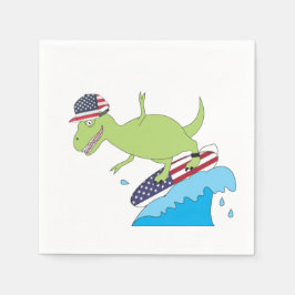 Guardanapo De Papel Navegação no Dinossauro da Bandeira Americana