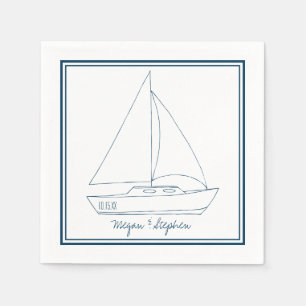 Guardanapo De Papel Navio de navegação de casamento