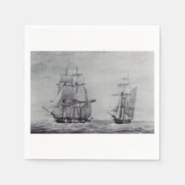 Guardanapo De Papel Navios de Arte Gráfica Oceânica Trek