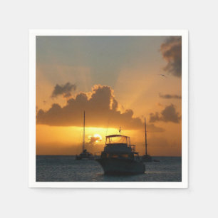 Guardanapo De Papel Navios e paisagens tropicais solares