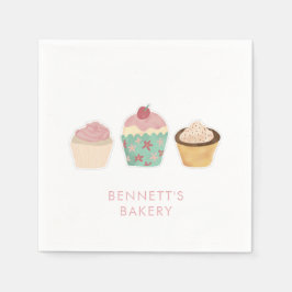 Guardanapo De Papel Negócio de Cupcake de Café Padaria Takeaway