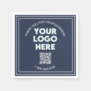 Guardanapo De Papel Negócios Obrigado Logotipo Personalizado Código QR