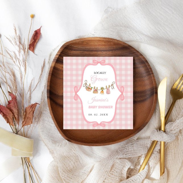 Guardanapo De Papel Neném rosa, chá bebê, crescido localmente (Criador carregado)