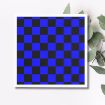 Neon Azul e Preto Xadrez Tabuleiro de Xadrez Vinta