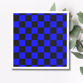 Guardanapo De Papel Neon Azul e Preto Xadrez Tabuleiro de Xadrez Vinta
