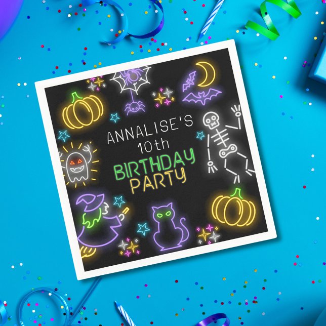 Guardanapo De Papel Néon de qualquer idade - Aniversário do Dia das Br (Criador carregado)