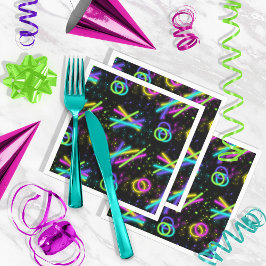 Guardanapo De Papel Neon Glow Stick Seamless Pattern ID923