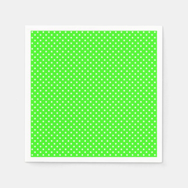 Guardanapo De Papel Neon Green Spotted Napkins (Frente)