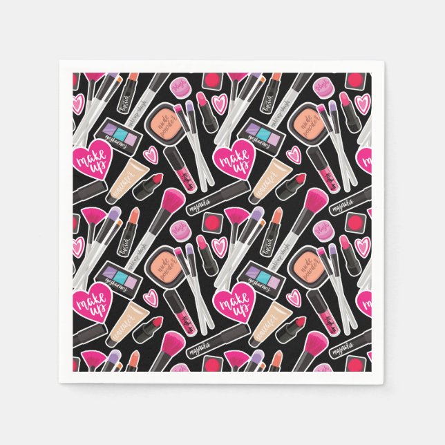 Guardanapo De Papel Neon Makeup Pattern (Frente)