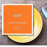 Neon Orange Custom Paper Napkins