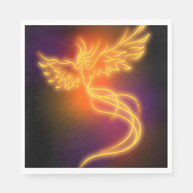 Guardanapo De Papel Neon Phoenix (Frente)