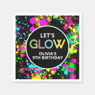Guardanapo De Papel Neon Tinta, aniversário brilhante