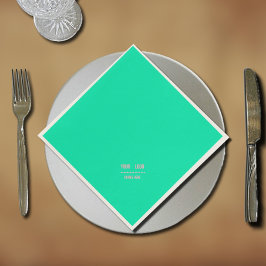 Guardanapo De Papel neon Turquoise solid color -  add logo napkins